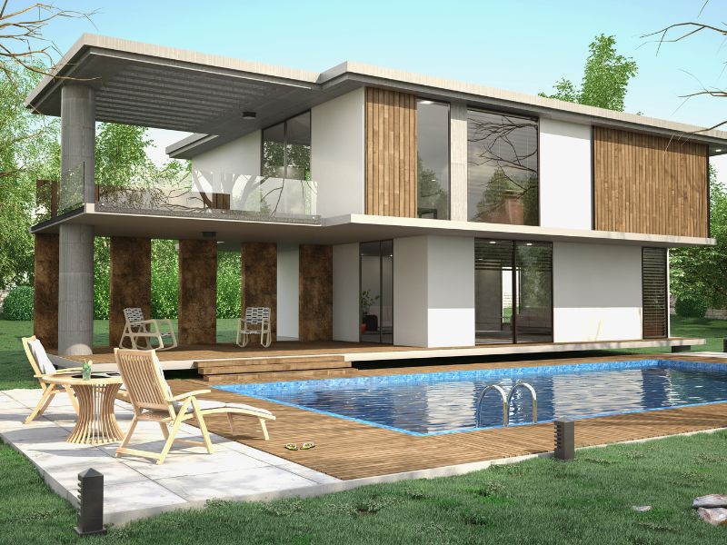 Thiết kế biệt thự nghỉ dưỡng 2 tầng phong cách hiện đại